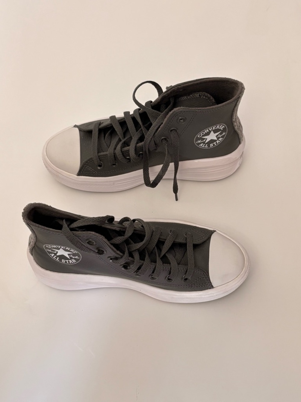Converse Women's Move Hi "Cozy Utility" Platform Iron Gray Athletic Shoes Size 7